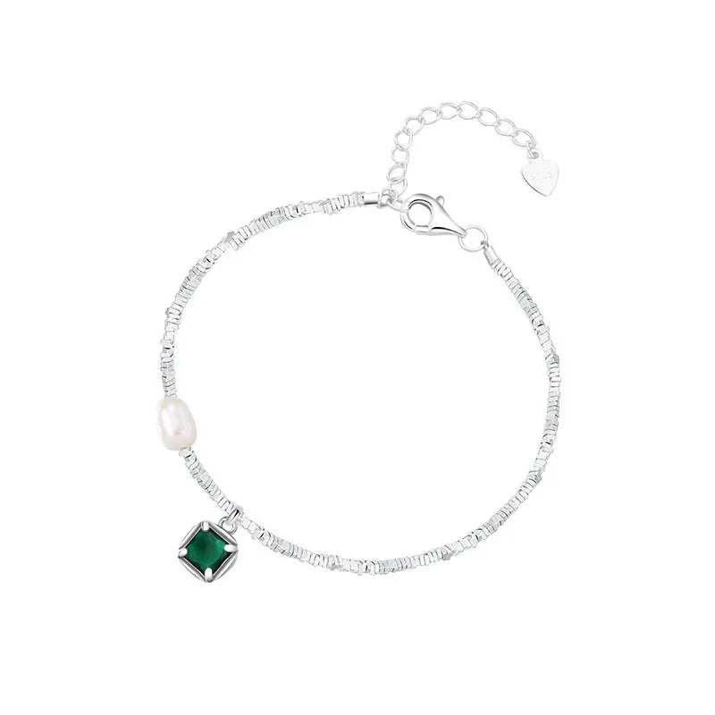 Green Stone Pearl Exquisite Bracelet