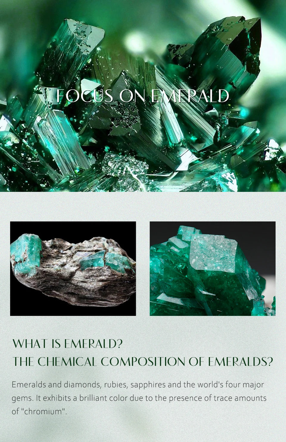 Sterling Silver Moissanite Diamond Emerald