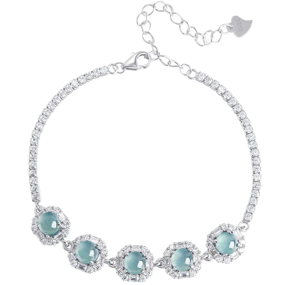 Jadeite Blue Water Egg Surface Princess